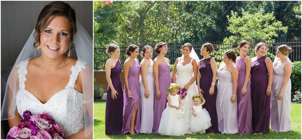 Photos of Rustic chic wedding bridal party at Meadowlands Country Club 