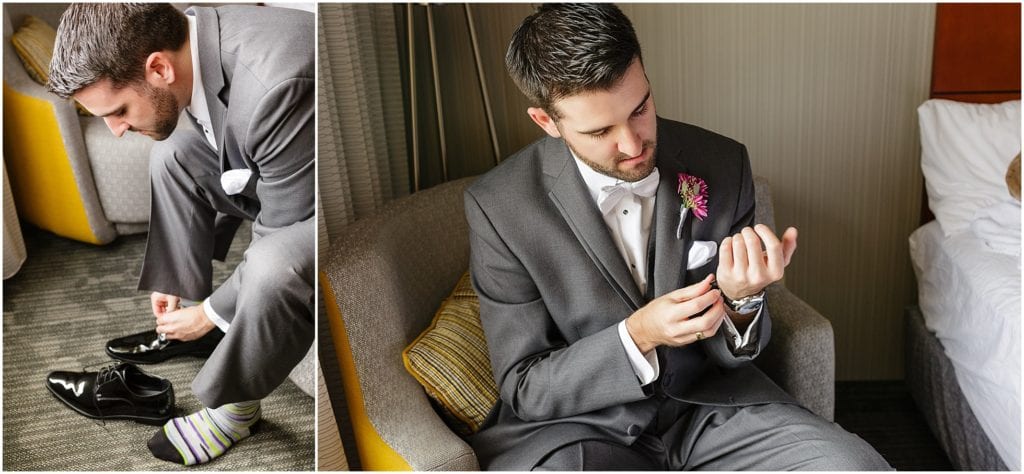 Montgomery County groom getting ready.