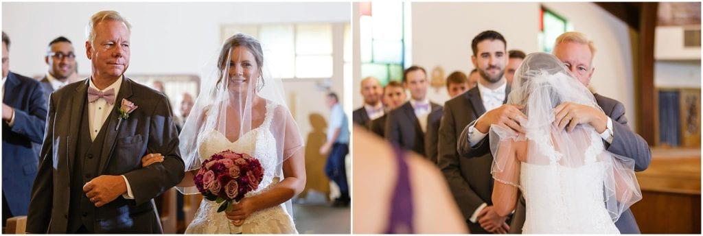 wedding ceremony at St. Paul Roman Catholic Church in PA