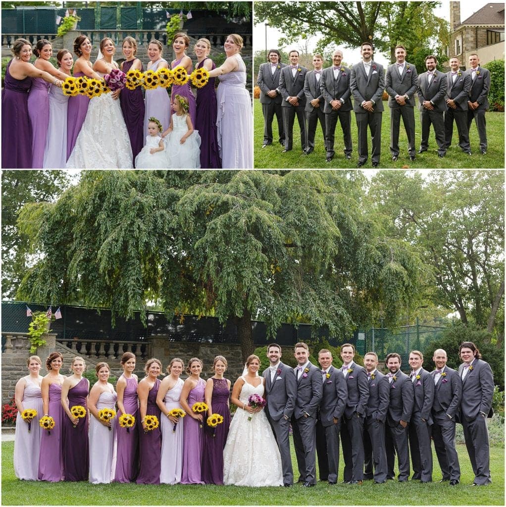 unique wedding color combinations, purple lavender with sun flowers 