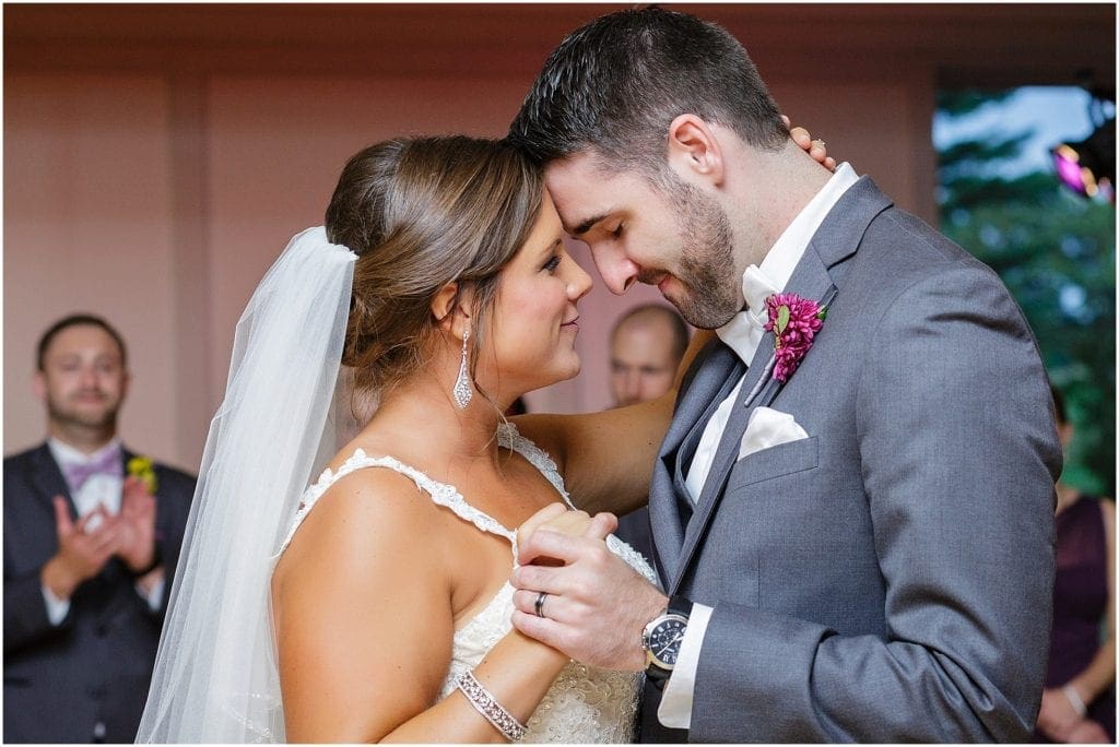 first dance of bride and groom at the Meadowlands Country Club Wedding venue