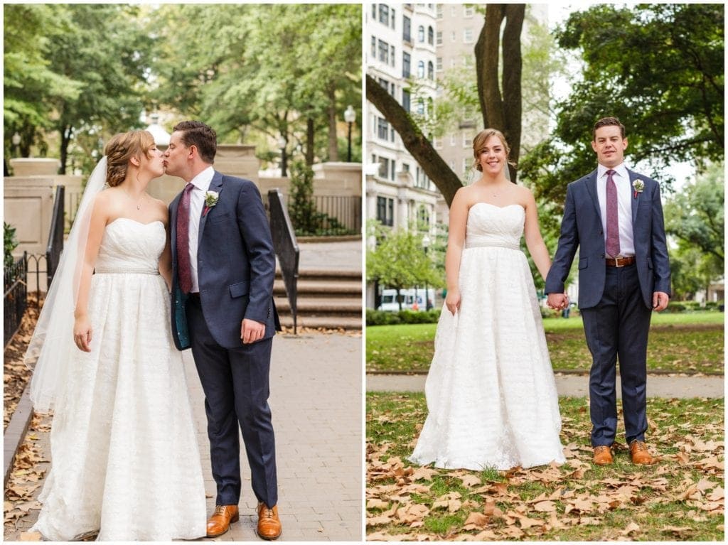 The leaves in Rittenhouse Square were just starting to fall for Jessica & Andy's wedding photos