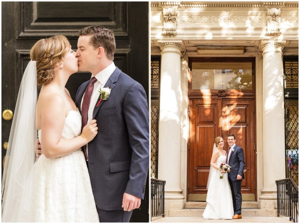 We paused outside of the College of Physicians at the Mutter Museum for a few bridal photos