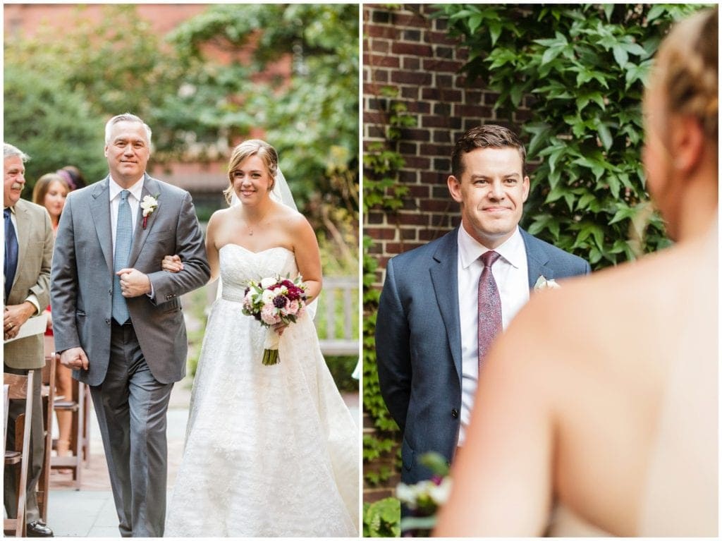 Photos of ceremony in the courtyard at the College of Physicians.