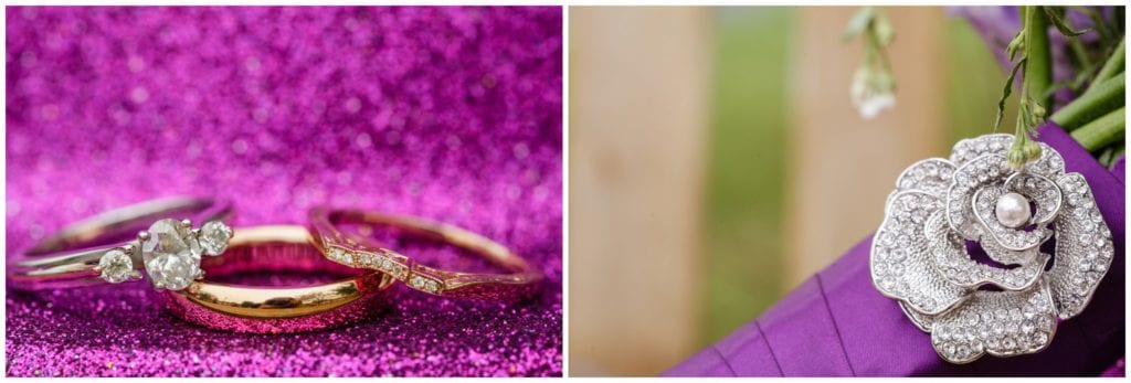 Photos of Plum tones, purple, wedding rings, rose gold, vintage, flowers