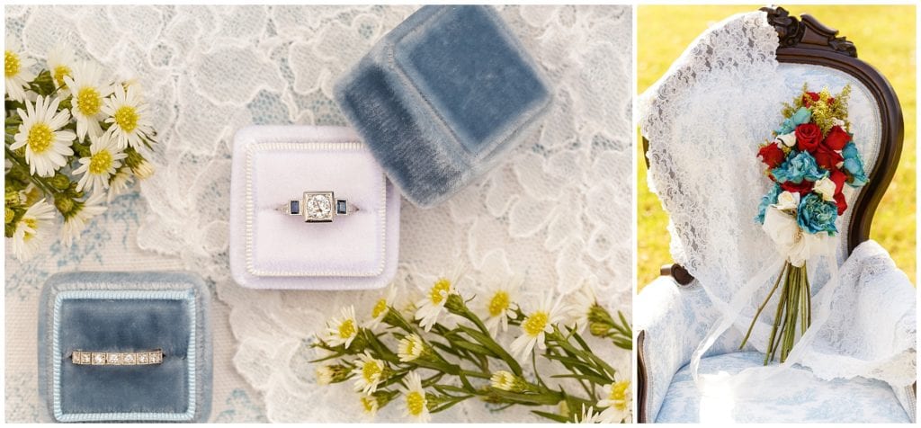 Lorelai Gilmore vintage ring with sapphires, fun wedding inspiration for Gilmore Girls 