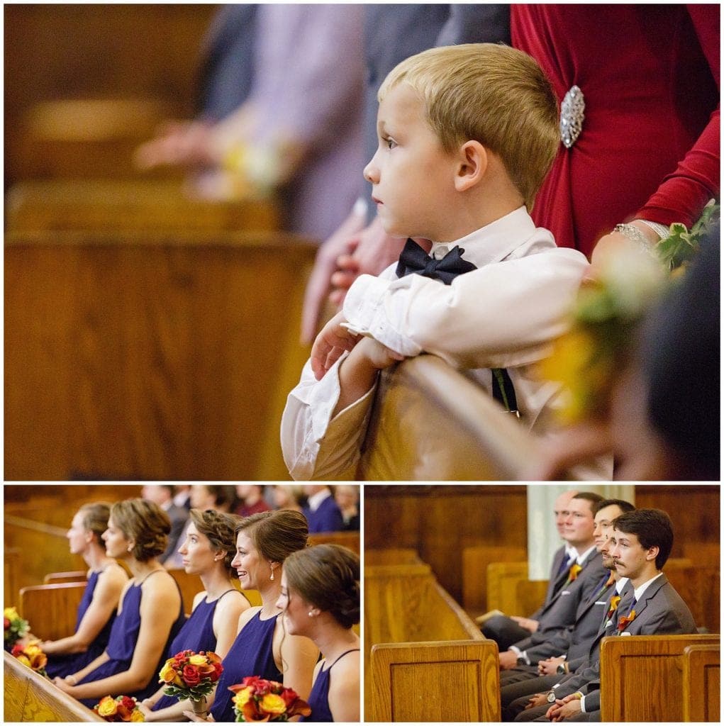 ring bearer, bridesmaids, groomsmen