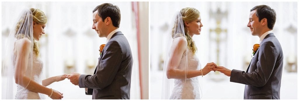 ring exchange, wedding ceremony, bride and groom