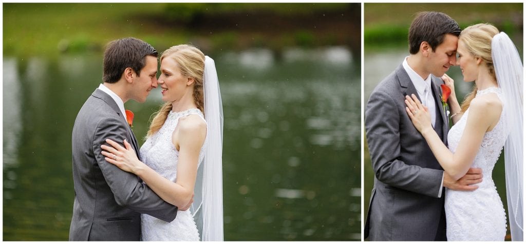 NJ  bride and groom take portraits at Passion Puddle at Rutgers