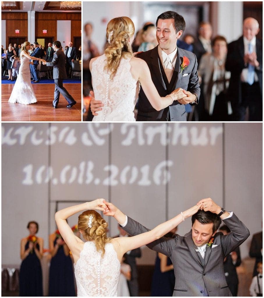 first dance, bride and groom, reception