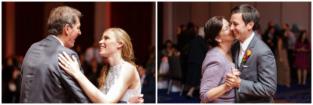 Parent dances, father of the bride, mother of the groom