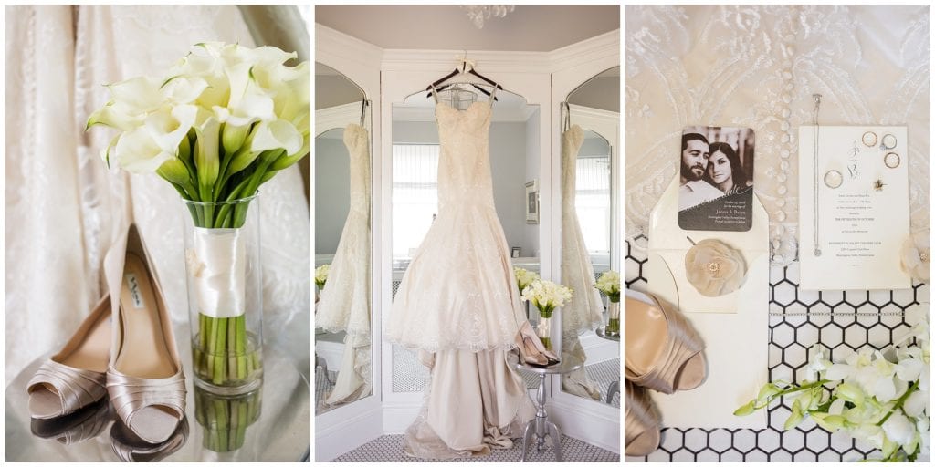 How stunning is this Matthew Christopher wedding dress, champagne 