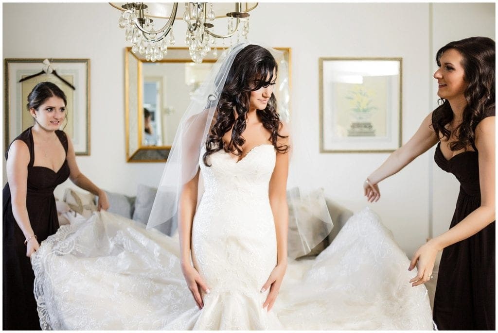 How gorgeous is this Matthew Christopher wedding dress, love it, and gorgeous bridal hair