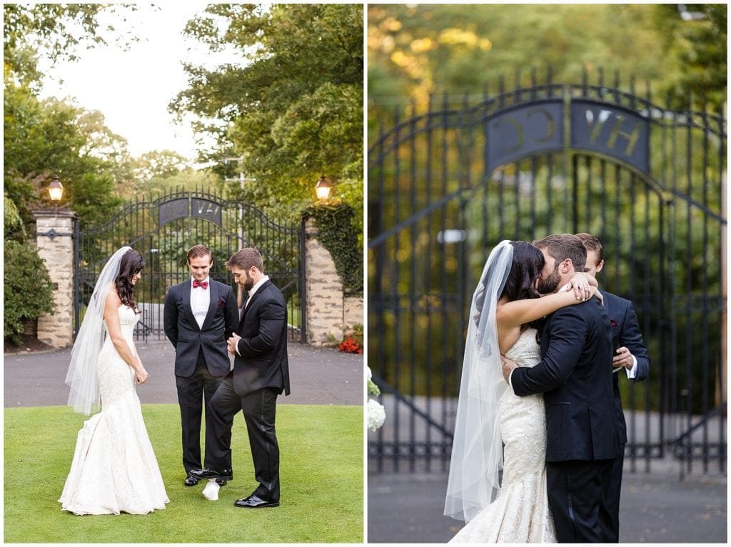  Huntingdon Valley Country Club wedding photos outdoors, love this blended wedding incorporating some Jewish traditions 