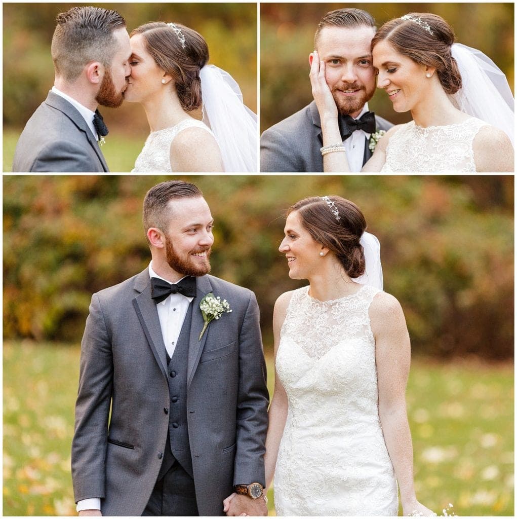 Fall wedding pose and inspiration for this NJ wedding at The Farmhouse at the Grand Colonial