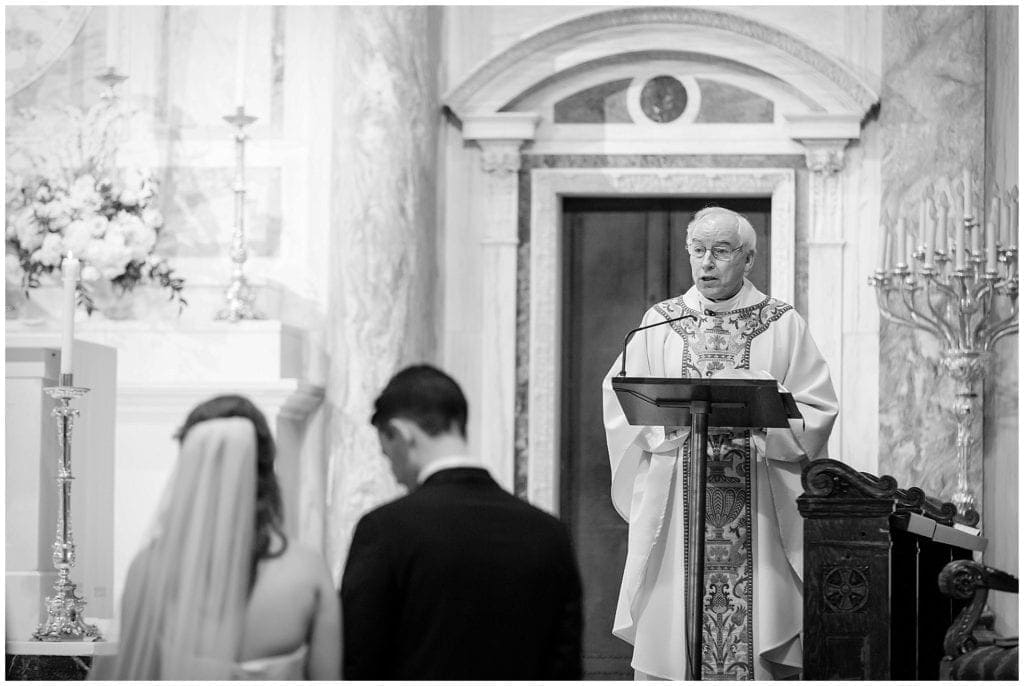 wedding ceremony at St. Patrick's Church