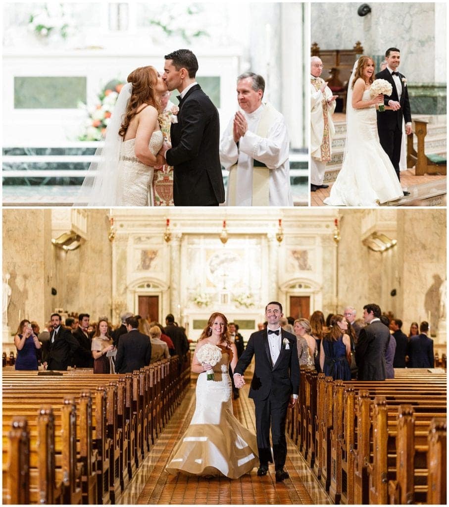 St. Patrick's Church in Philly wedding ceremony pictures 
