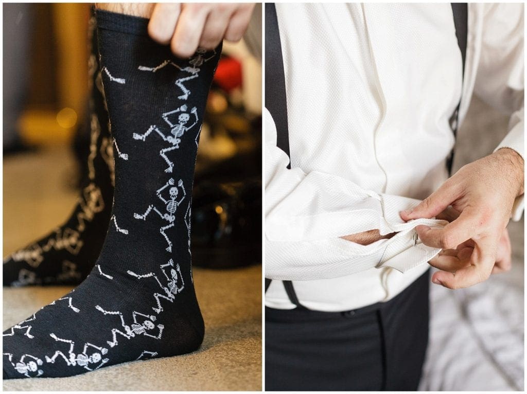 funny unique socks for grooms on wedding day