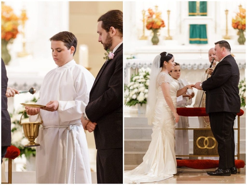 wedding ceremony photos at Coleman's Church in Ardmore, PA