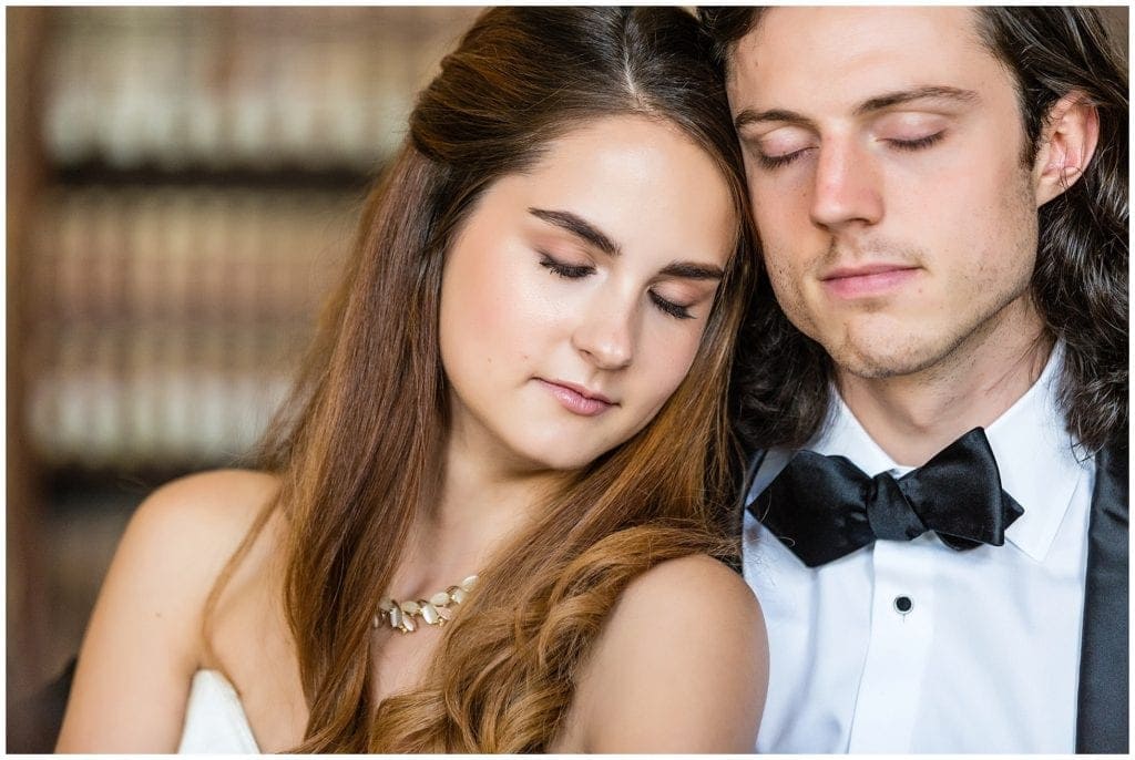 romantic pose bride and groom - College of Physicians photos