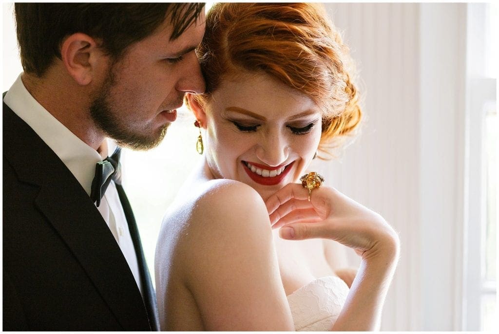 what a great candid photo capture of bride and groom at Bolingbroke Mansion