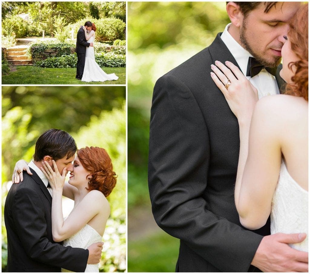 outdoor pictures of bride and groom at Bolingbroke Mansion