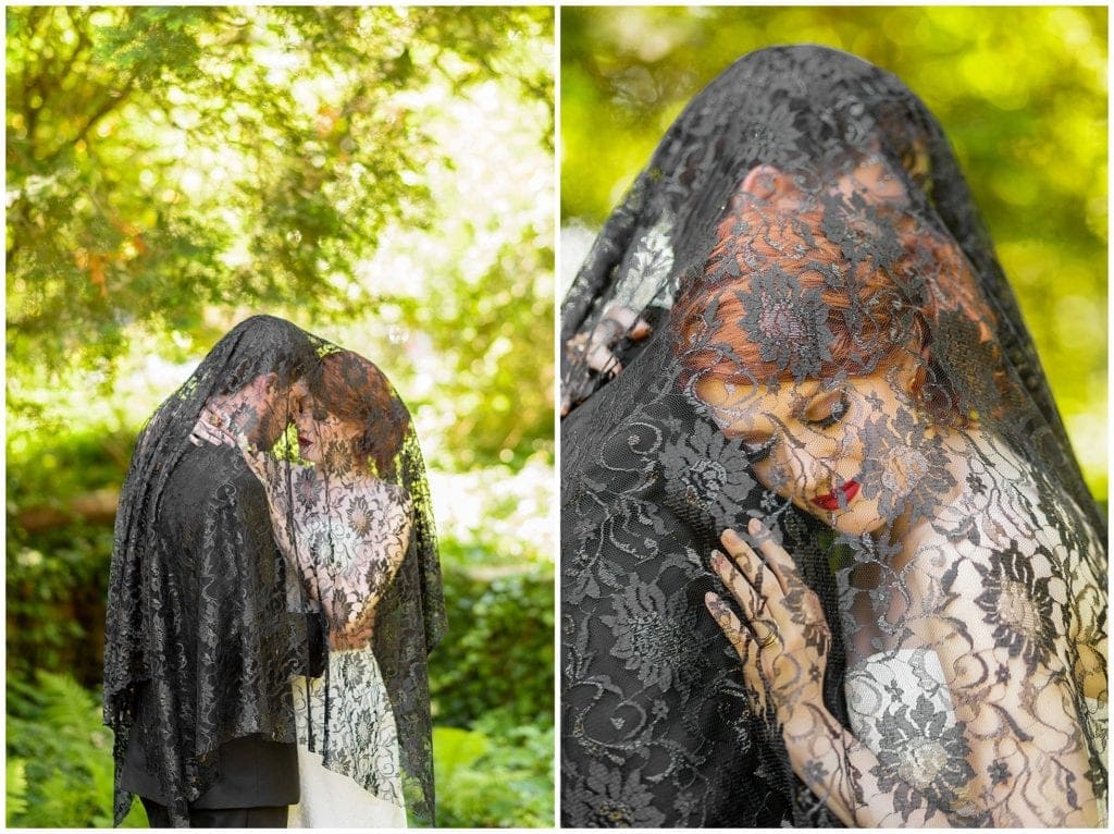 black lace veil for this Spanish dancer inspired editorial photo shoot