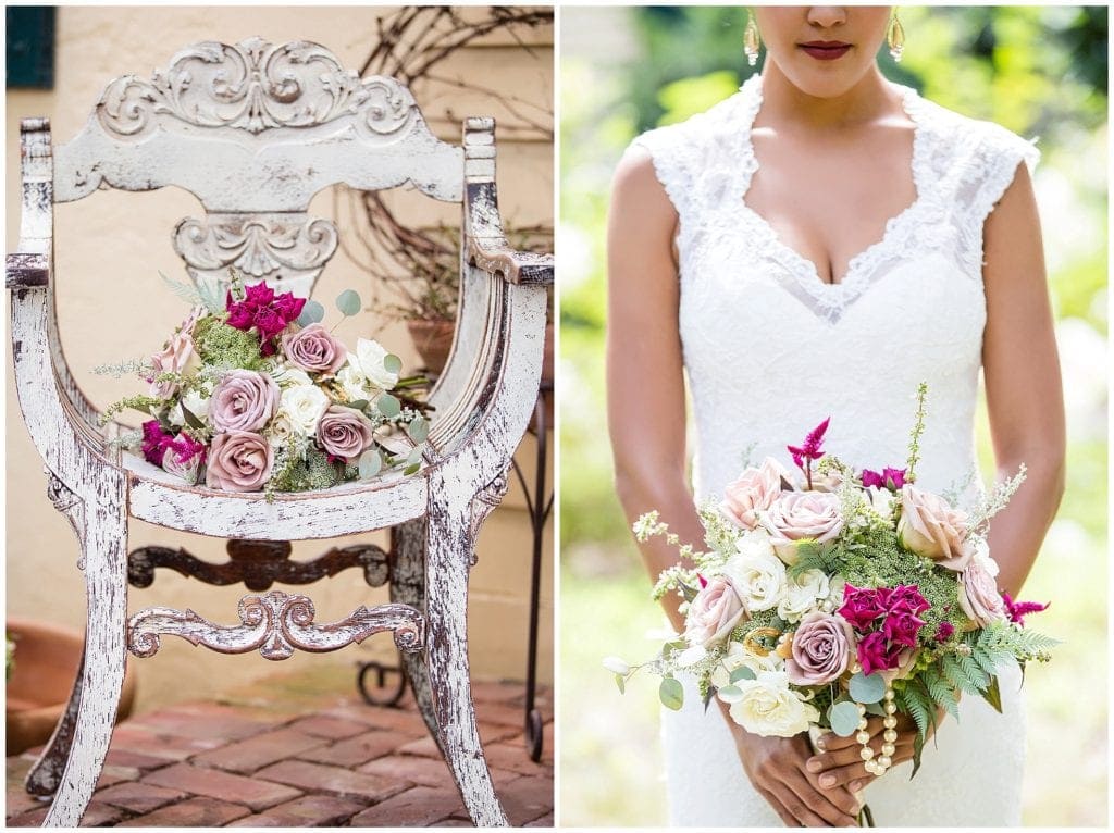 fuchsia purple and pinks bridal bouquet inspiration Leigh Florist 