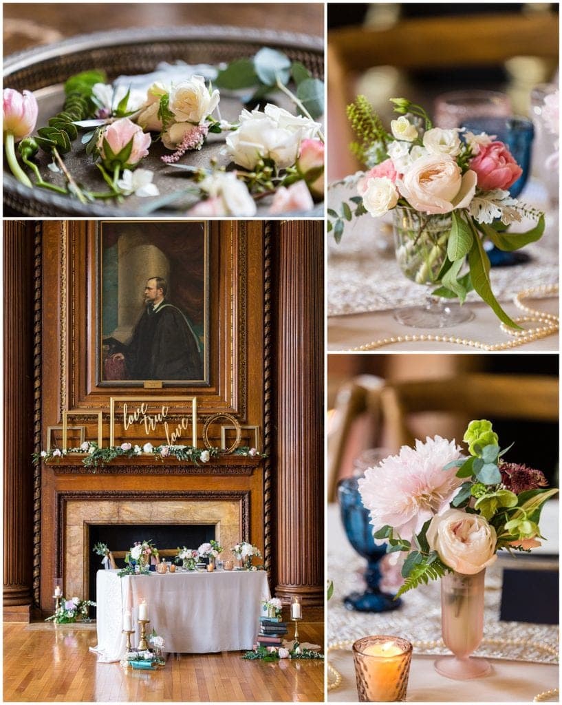 modern vintage wedding inspiration, the flowers are so romantic 