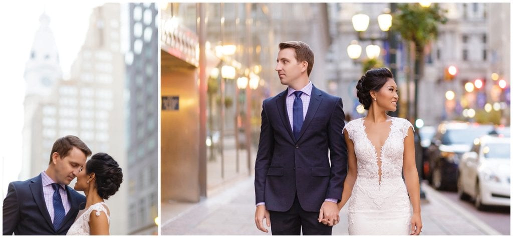 bride and groom photo in Philadelphia, modern Philly wedding photos 