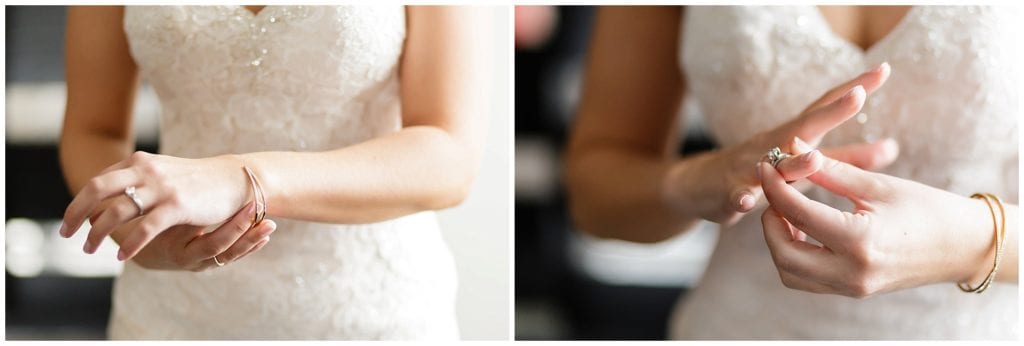 Bride getting ready detail photos bracelets Loews Philadelphia Hotel