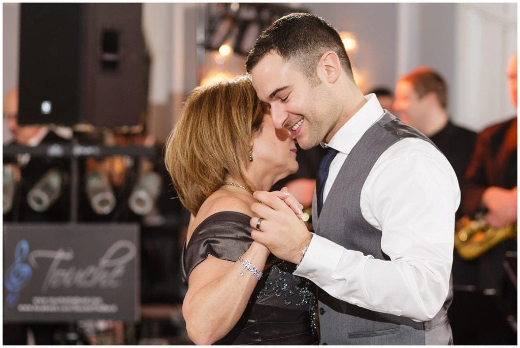 Son and mom dance at Arts Ballroom in Philadelphia 