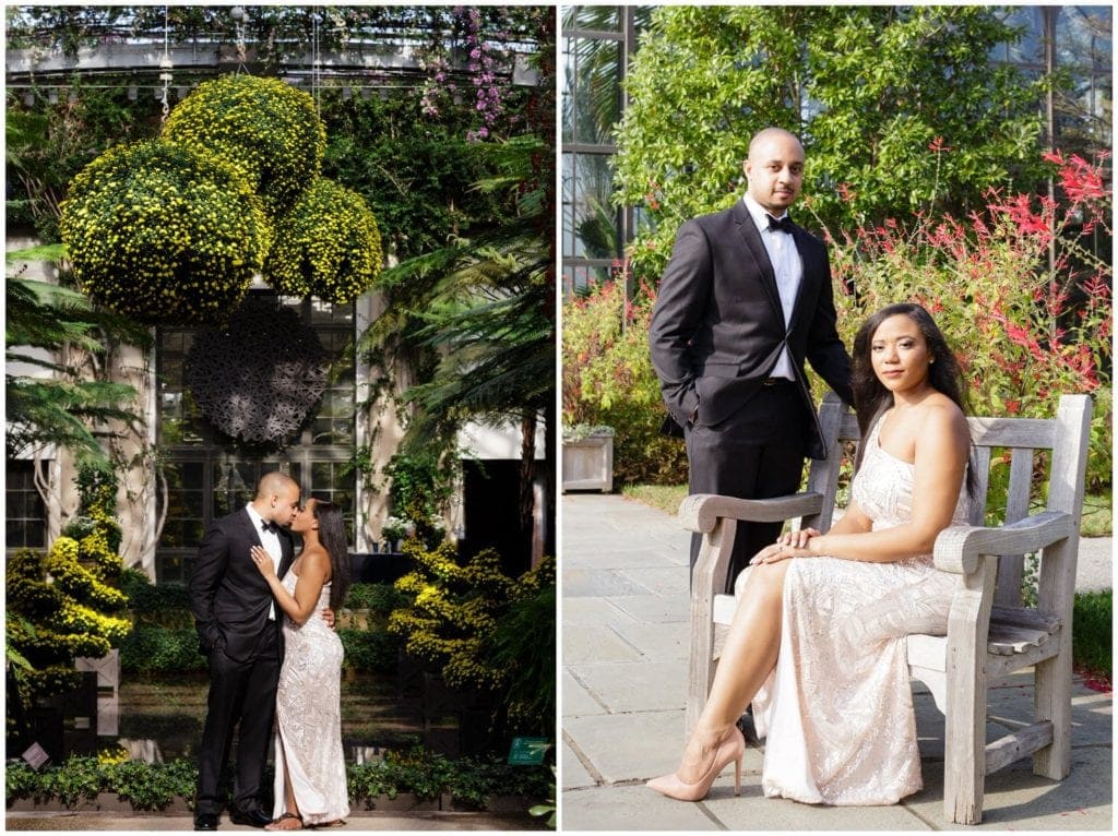 With formal attire during an engagement session, we love to take a few more classically posed engagement photos, such as this portrait.