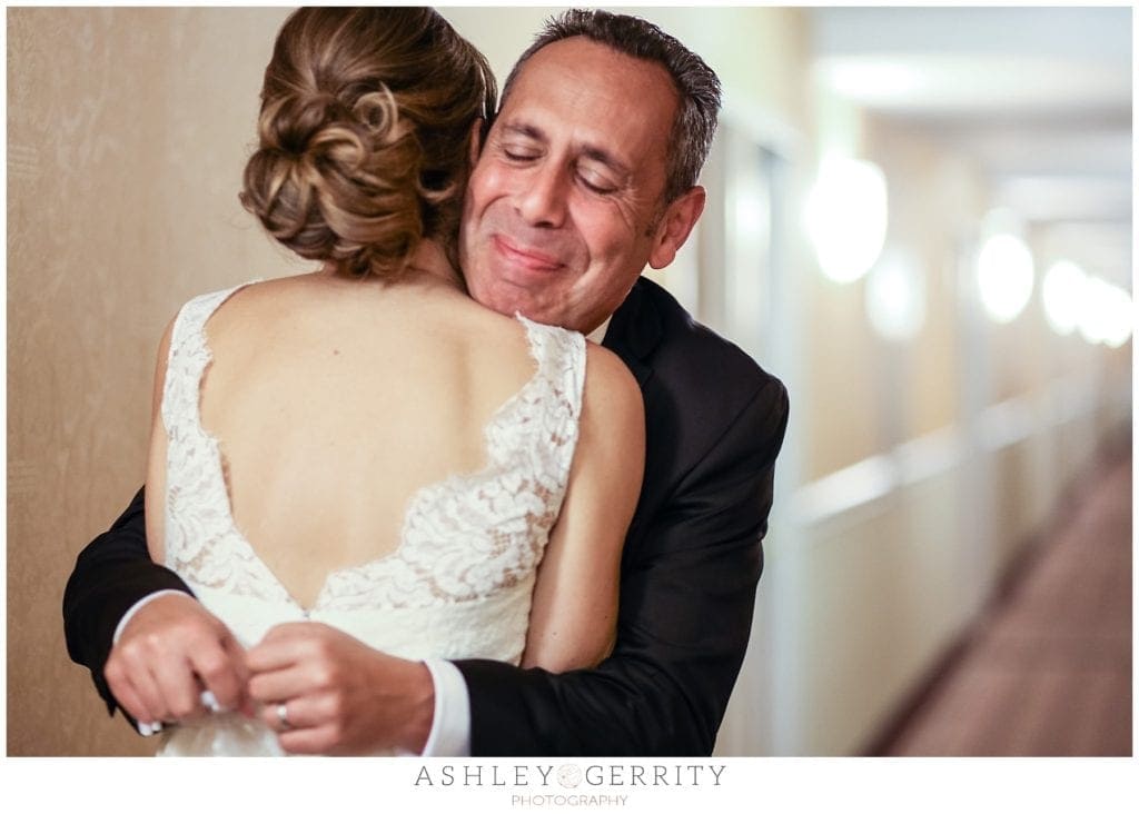 First Look with Father of the Bride