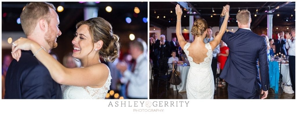 This Bride & Groom had their first dance to Bright Eyes at Artesano Iron Works Gallery.