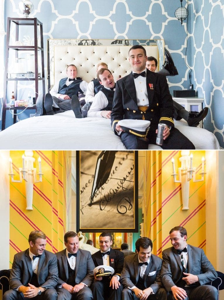 Groom Getting Ready at Hotel Monaco 2