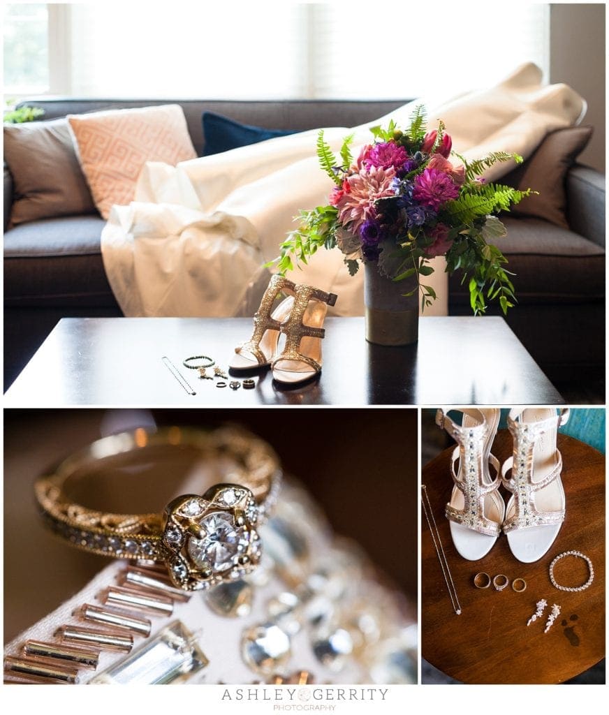 Engagement ring detail | Wedding Shoes | Floral details | bridal bouquet