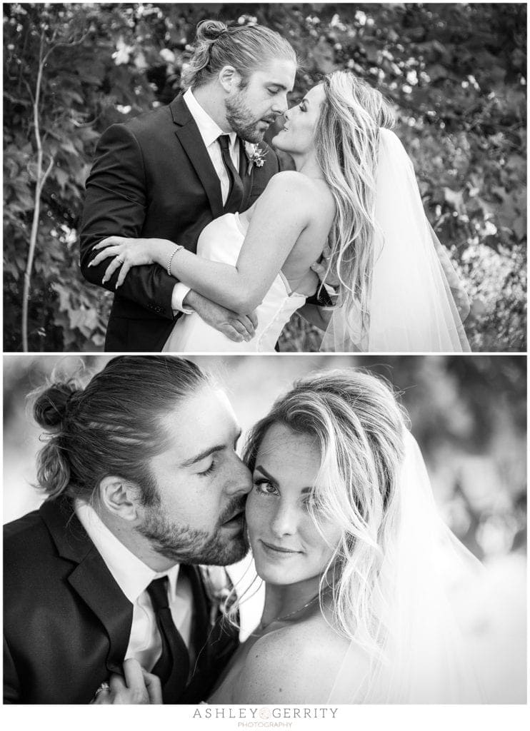Romantic black and white portraits of bride and groom | Stroud Preserve Portraits 
