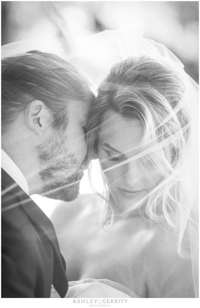 Romantic black and white portraits of bride and groom | Stroud Preserve Portraits 