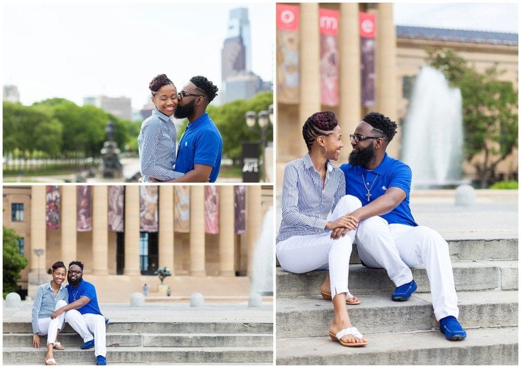 Iconic Philadelphia Art Museum Steps, Philadelphia Skyline, fiance