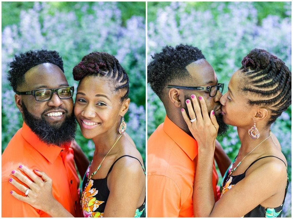 Intimate portraits during an art museum engagement session