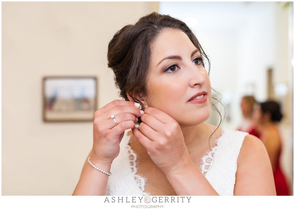 earrings, details, bridal details, bridal portrait