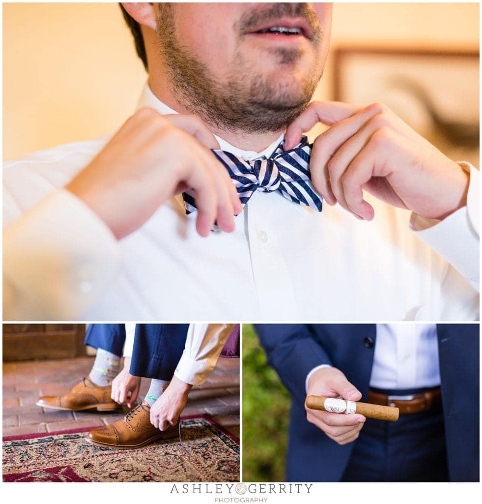 groom, groom wedding day prep, bowtie, navy blue, groom inspiration,