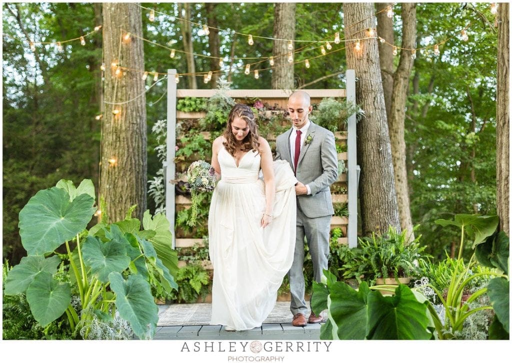 newlyweds, lush green, mountain wedding, 