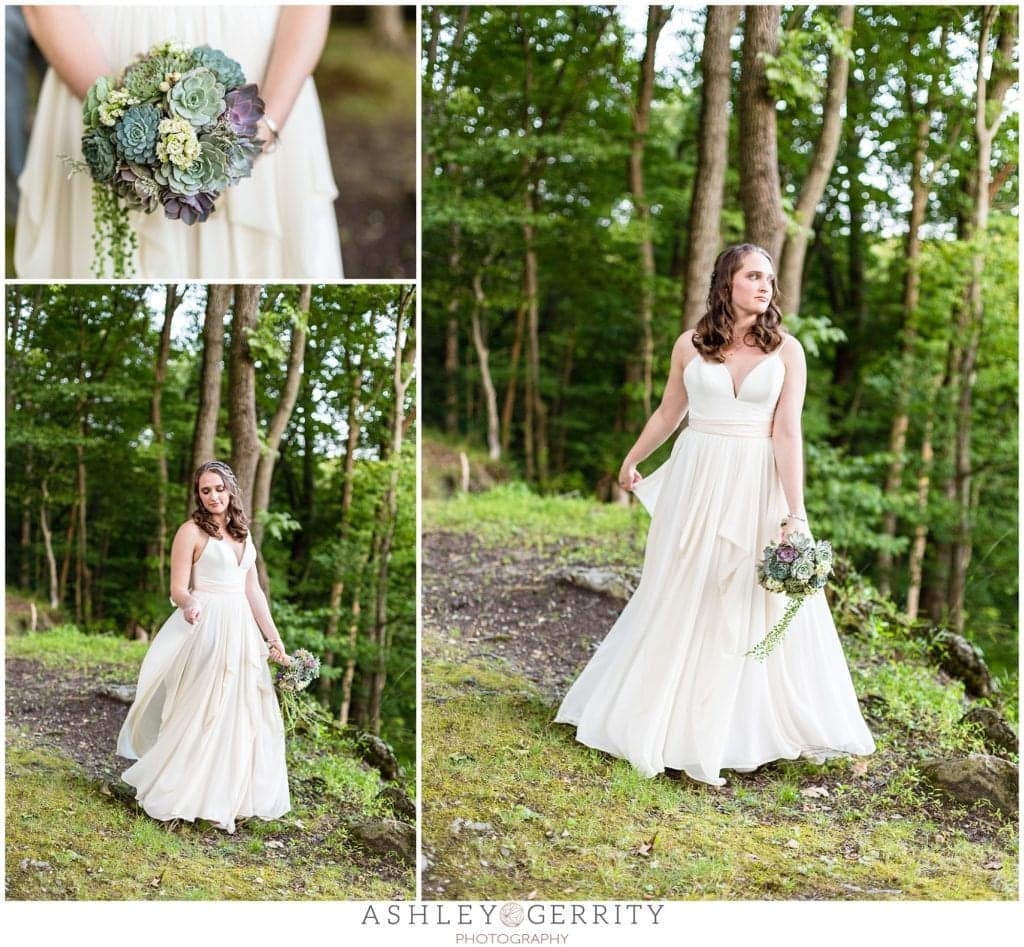 bridal portraits, truvelle wedding dress, wedding dress, bridal inspiration, succulents, succulent bouquet