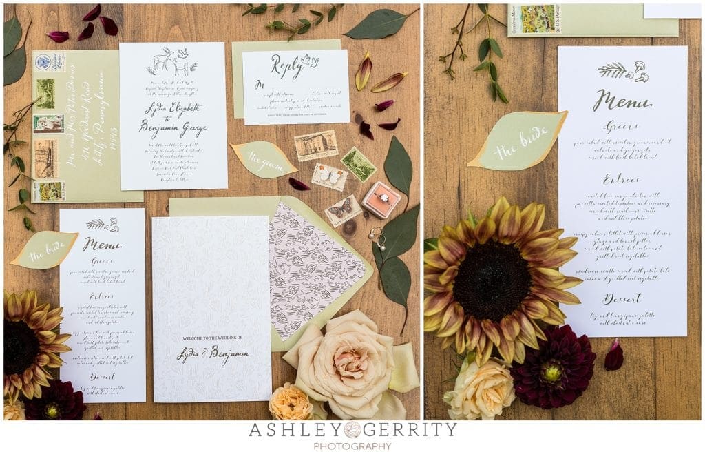 stationery suite, wedding invitations, organic, ethereal, engagement ring, jewelry, leigh florist, paper jane studio, 