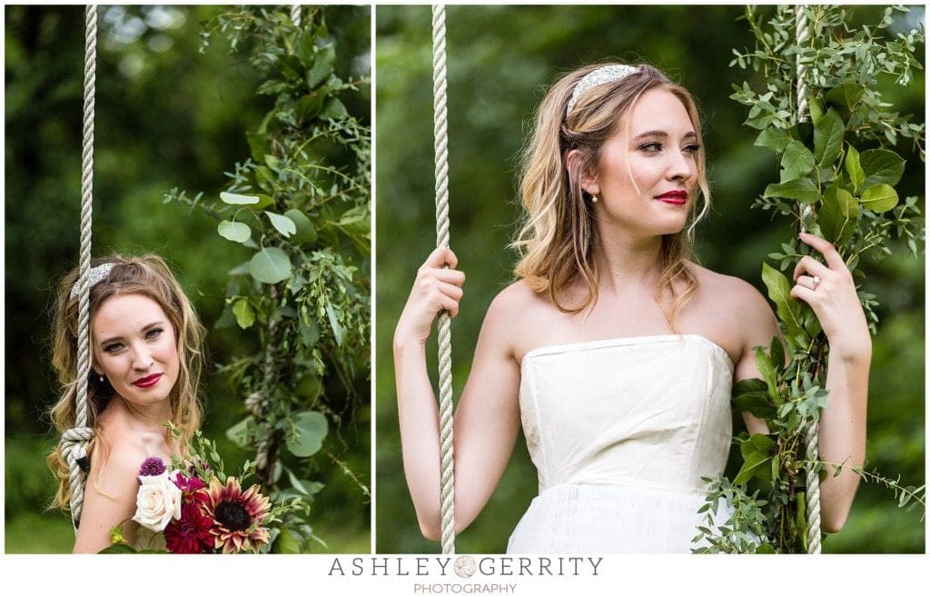 bridal portrait, bouquet, bridal inspiration, ethereal, organic, florals, details, flower crown