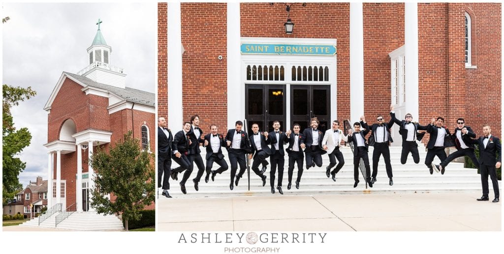 groom, groomsmen, catholic church, wedding ceremony, groomsmen inspiration, black and white wedding, 