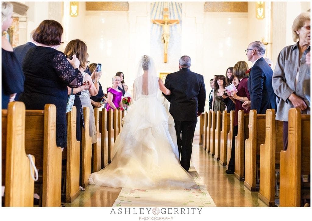 bride, father of the bride, wedding ceremony, bridal entrance, processional, down the aisle
