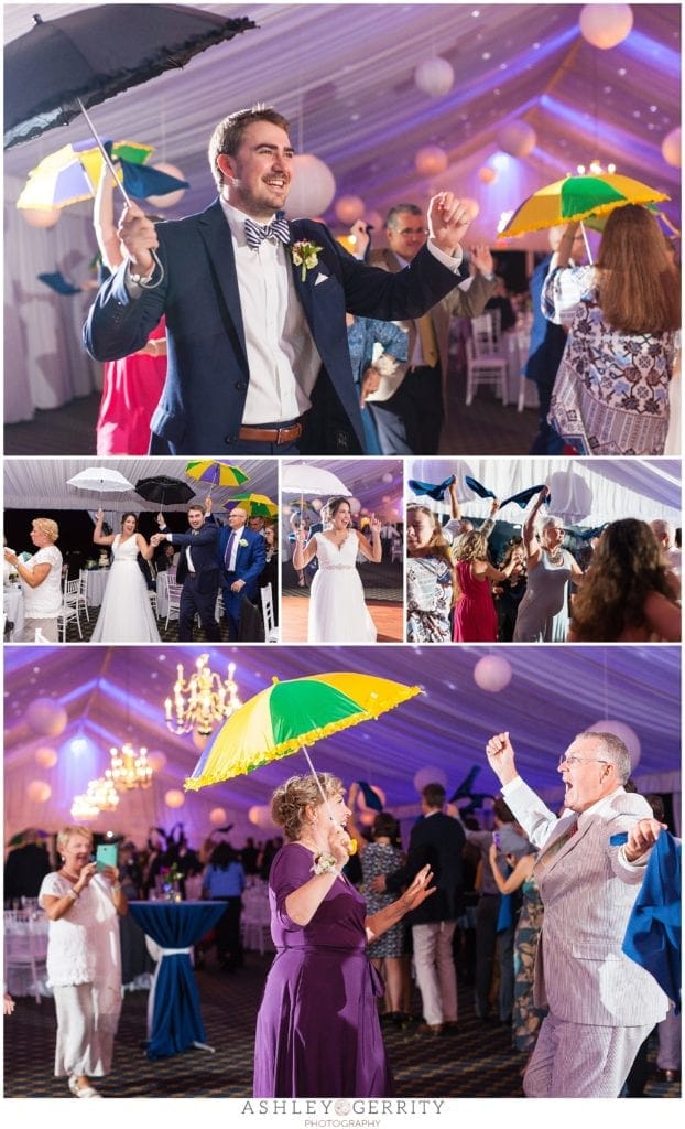 New Orleans wedding reception tradition umbrella dance